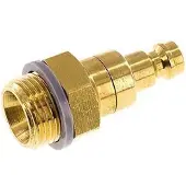 Tameson Messing DN 5 Luchtkoppeling Insteeknippel G 3/8 inch Buitendraad Double Shut-Off
