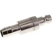 Tameson Vernikkeld Messing DN 5 Luchtkoppeling Insteeknippel 9 mm Slangpilaar Double Shut-Off
