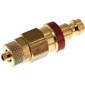 Tameson Messing DN 5 Rood Luchtkoppeling Insteeknippel 4x6 mm Push-On Double Shut-Off