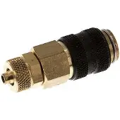 Tameson Messing DN 5 Zwart Luchtkoppeling Snelkoppeling 4x6 mm Push-On Double Shut-Off