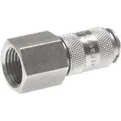 Tameson RVS DN 2.7 (Micro) Luchtkoppeling Snelkoppeling G 1/8 inch Binnendraad Double Shut-Off