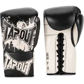 TAPOUT Angelus Leather Boxing Gloves Zwart 10 oz L