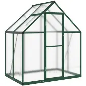 vidaXL Tuinkas met basisframe 169x114x195 cm aluminium groen