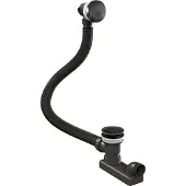 Brauer Badafvoer met Overloop Gunmetal Edition Geborsteld Gunmetal