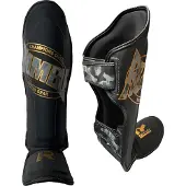 Rumble Scheenbeschermers Kickboksen Kinder Camo Zwart-Goud S