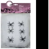 Twisk 6 spinrag wit 100 gr. met 6 spinnen 74416