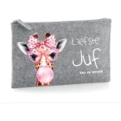 Bagbase Etui Lichtgrijs- Juf etui-juf cadeautje-einde schooljaar-juf cadeau tip.