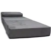 Viking Choice - Logeermatras met kussen - opvouwbaar - 70x200x15 cm - grijs