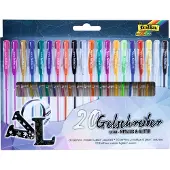 Folia gelpen SUPER SELECTION, 1 mm, kleuren assorti, 20 stuks in etui
