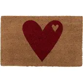 Clayre & Eef Deurmat 75x45 cm Bruin Kokosvezel PVC Harten Kokosmat Bruin Kokosmat