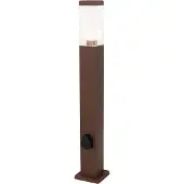 QAZQA Buitenlamp roestbruin 80 cm met stopcontact IP44 - Malios