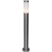 QAZQA Moderne buitenlamp paal staal met opaal 80 cm IP44 - Rox