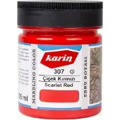 Karin Ebru / Papiermarmer Verf - Scharlakenrood - 105 ml