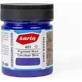 Karin Ebru / Papiermarmer Verf - Cerulean Blauw - 105 ml