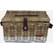 Wicked - Fietsmand - Picknickmand - Rotan - Naturel - met Witte rand