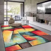 Paco Home Vloerkleed Woonkamer Laagpolig Modern Patroon Geometrisch 3D 60x110 cm