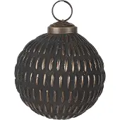 Clayre & Eef Kerstbal Overig Ø 8x8 cm Grijs Goudkleurig Glas Kerstballen