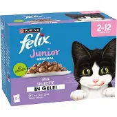 Felix Kattenvoer Nat in Gelei Original Junior Mix 12 stuks