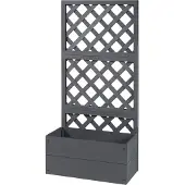 En.casa Plantenbak met latwerk Amstelveen HKC 135x65x30 cm grijs []