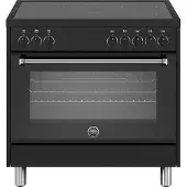 Bertazzoni MPL95I1ENNE fornuis 5-pits inductie fornuizen - kleur zwart zuinig energieklasse A - 90 cm breed inductiefornuis