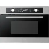 Inventum IMC6044RK - Inbouw combi-oven - Hetelucht - Magnetron - Grill - 44 liter - 45 cm hoog - Tot 230 graden - RVS/Zwart