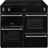 Belling Farmhouse 100Ei Range cooker Zone van inductiekookplaat Zwart