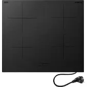 Inventum IKI6008MAT matte inbouw inductiekookplaat 60 cm - 1-fase - 4 kookzones - Boost - Timer - Kinderslot - Randloos - Elektrische kookplaat 4 pits - Mat Zwart