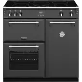 Stoves Richmond S900 EI antraciet fornuis 5-pits inductie fornuizen - kleur antraciet dubbele oven zuinig beide ovens A - 90 cm breed inductiefornuis