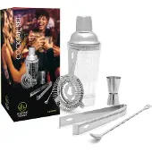 Leopold Vienna - Cocktail set Abouriou 5-delig (cocktail shaker, jigger/pipet, strainer, tang, barlepel) cadeau giftset