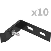 vidaXL Wand hoekverbinding 10 sets antraciet
