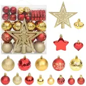 vidaXL 70-delige Kerstballenset goud en rood