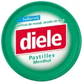 Diele 10x Pastilles Menthol Suikervrij 50 gr