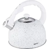 KINGHOFF 1407 - Fluitketel - RVS - 2,6 L - Wit