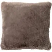 Dutch decor - ZAYA - Kussenhoes 45x45 cm - bontlook - effen kleur - Driftwood - taupe