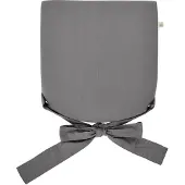 Dutch decor - JAVA - Stoelkussen 40x40 cm - met lint - Charcoal gray - antraciet