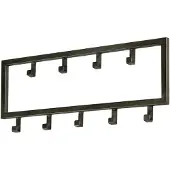 Fraaai Kapstok industrieel 9 haken - 50 cm zwart