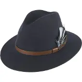 Hatland Albertis - Vilten hoed - Marine blauw - S