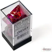 Chessex Gemini Translucent Red-Violet/gold Dobbelsteen Set (7 stuks)