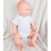 Babidu Romper 1184 wit, met kraagje, korte mouw | 12 maand | maat 80