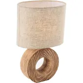 FISCHER&HONSEL GMBH Nachtlampje Hanke, hout donker, Slaapkamer, metaal, Tafellamp