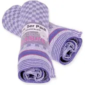 Hygostar pit handdoek, blauw-wit geruit