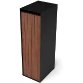 Geroba Xilta brievenbus zwart met padoukafwerking 300x400x1100 mm