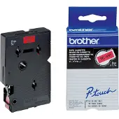 Brother TC-491 'extreme' tape zwart op rood 9 mm (origineel)