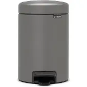 Brabantia NewIcon Prullenbak - 3 liter - Badkamer - Mineral Concrete Grey