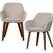Vtwonen Base Eetkamerstoelen - Polyester - Zand - Set van 2