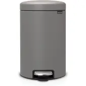 Brabantia Newicon Pedaalemmer 12 Liter - Mineral Concrete Grey