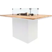 Cosi Cosiloft 120 relax excl. glas dining tafel white frame / teak top