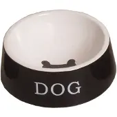 Gebr. De Boon Hondeneetbak steen zwart/wit 20 cm Eet-en-drinkbakken-hond