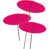 Cazador Del Sol 3 stuks! Zonnevangers Rood-Roze (kleur fuchsia) groot 175x20 cm