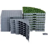Lemax Kerstfiguur Plaza system (grey round grass) - 24 pcs